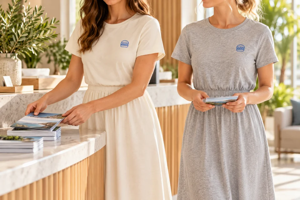 Illustration de robes coordonnés avec un logo