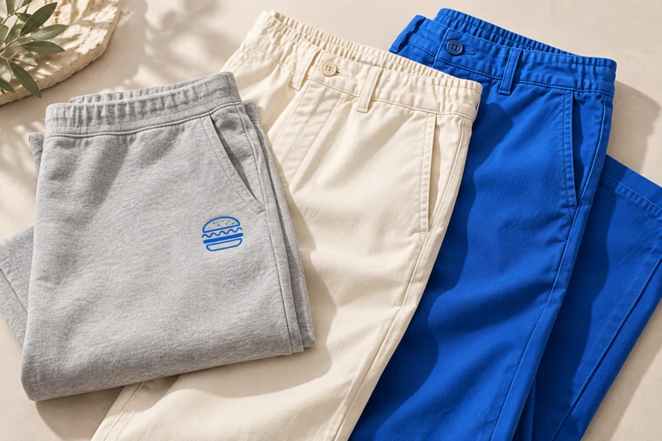 Illustration de pantalons coordonnés avec un logo