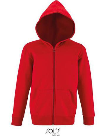 Sweat à capuche zippé pour enfants couleur pierre