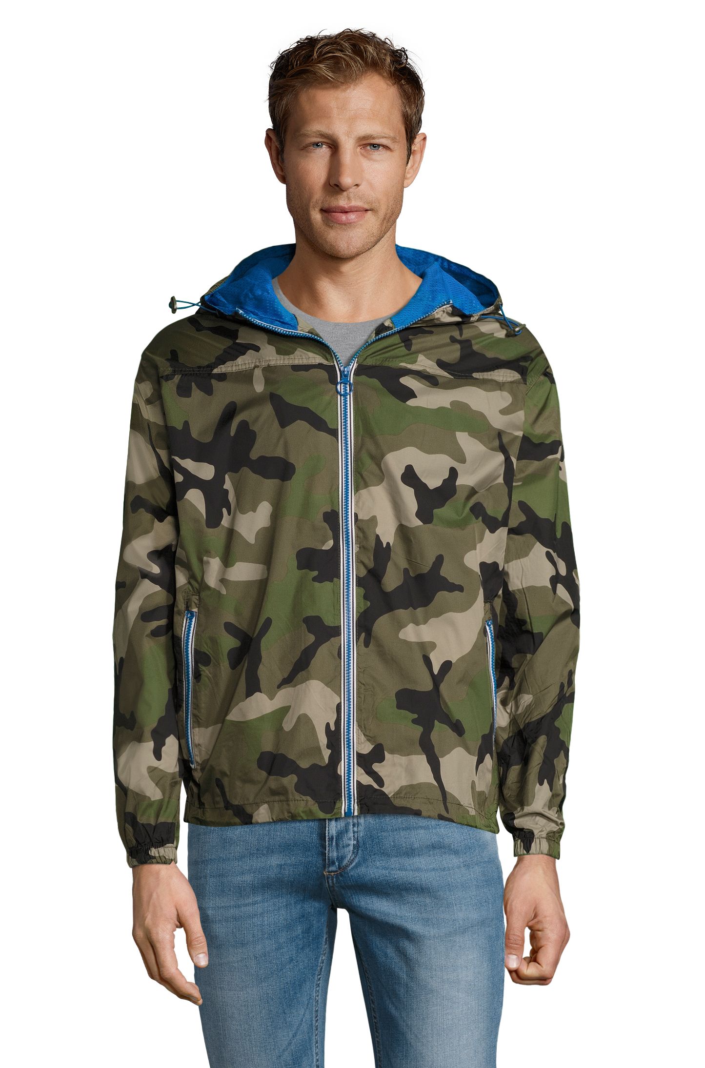 PATIN - 894 - Camouflage / Bleu royal