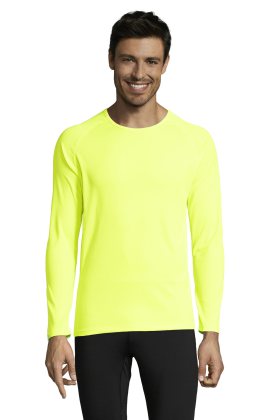 SPORTY LSL HOMMES - 306 - Jaune fluorescent