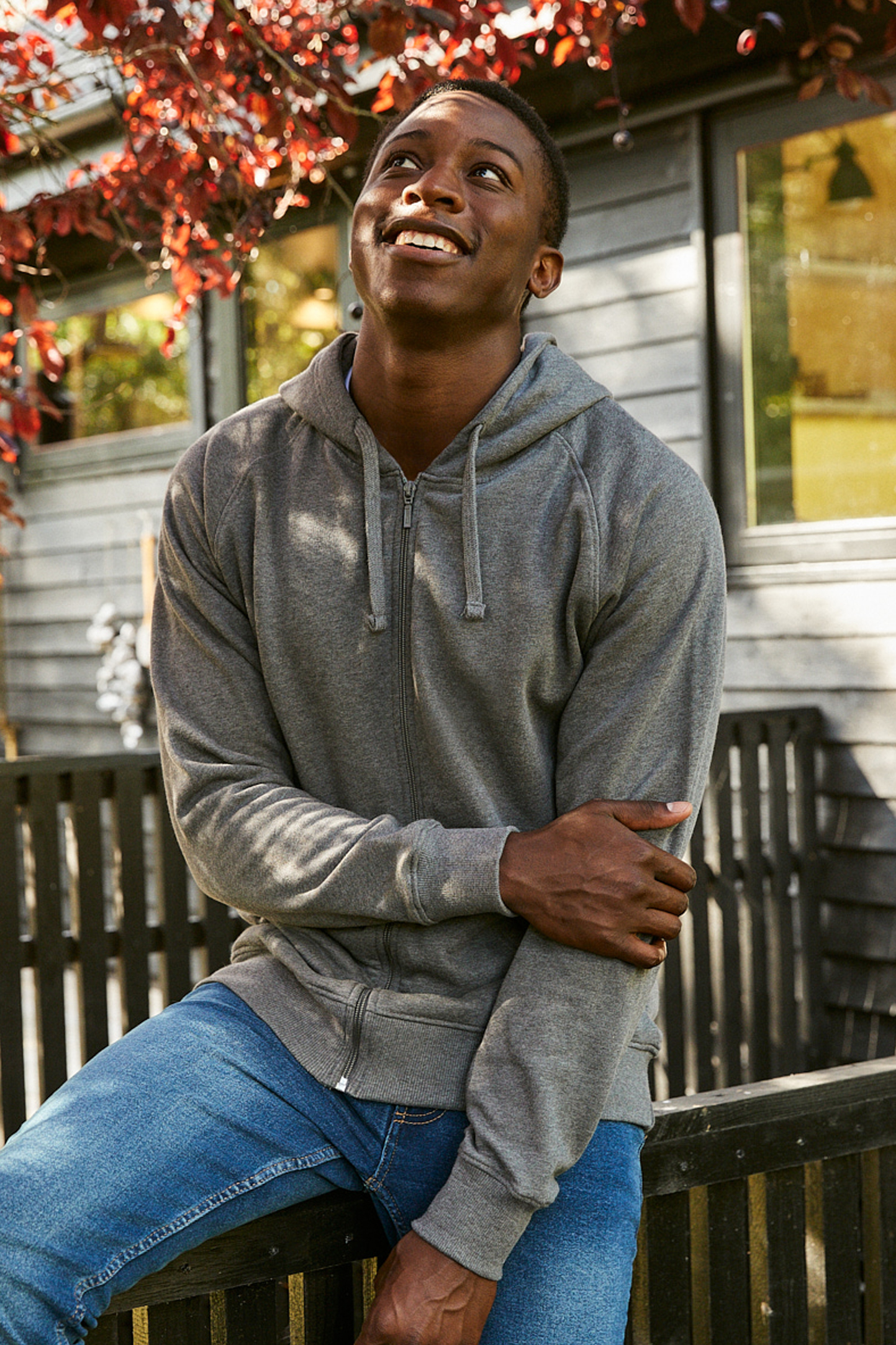 Sweat à capuche zippé pour homme