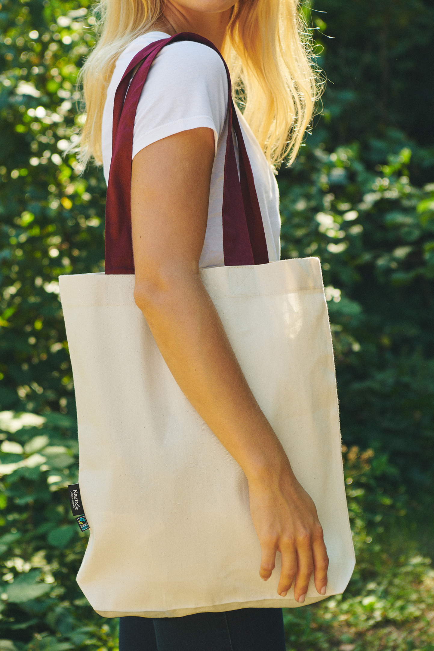 Sac en sergé avec anses contrastées