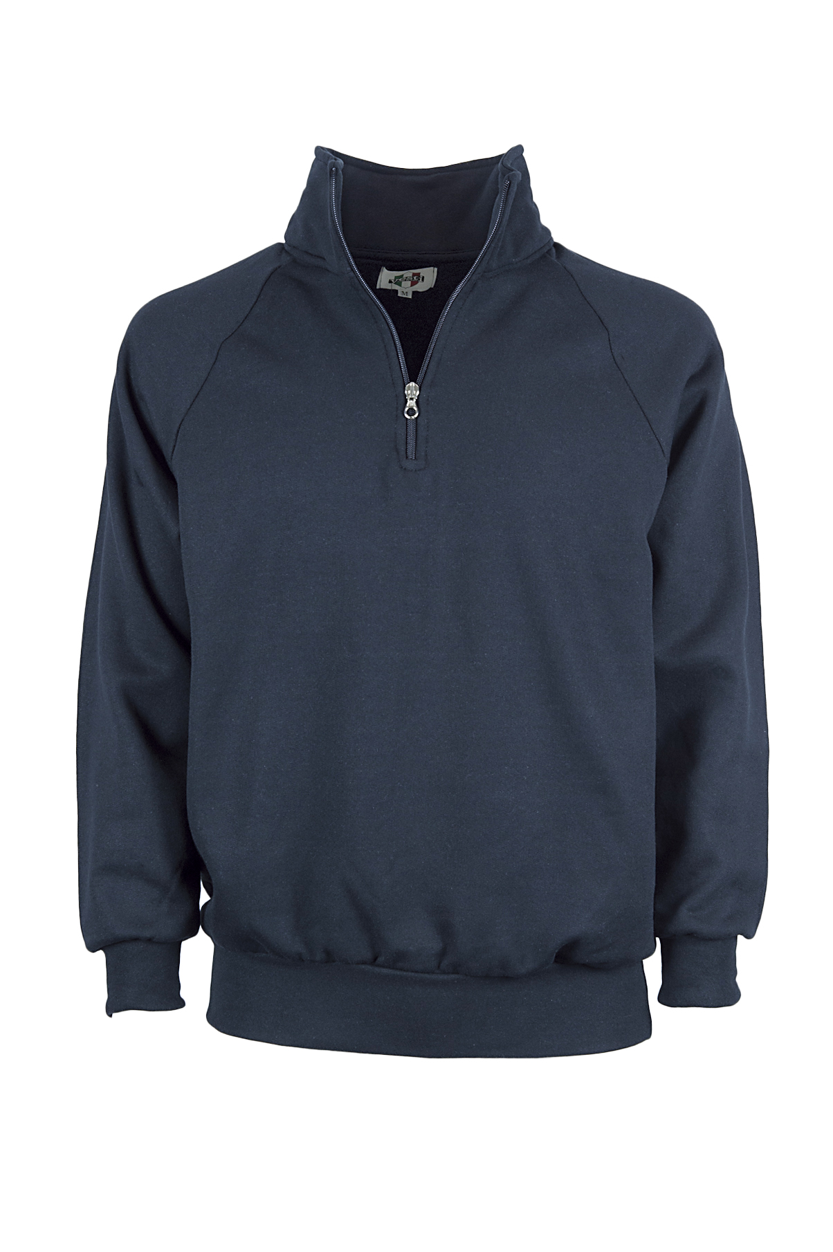 Sweat-shirt à col zippé 100 % coton. 280 g/m². Bleu. Taille S. - 18 - Bleu