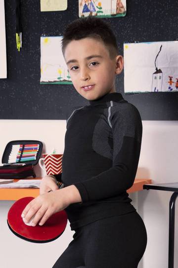 T-shirt thermique à manches longues et col rond