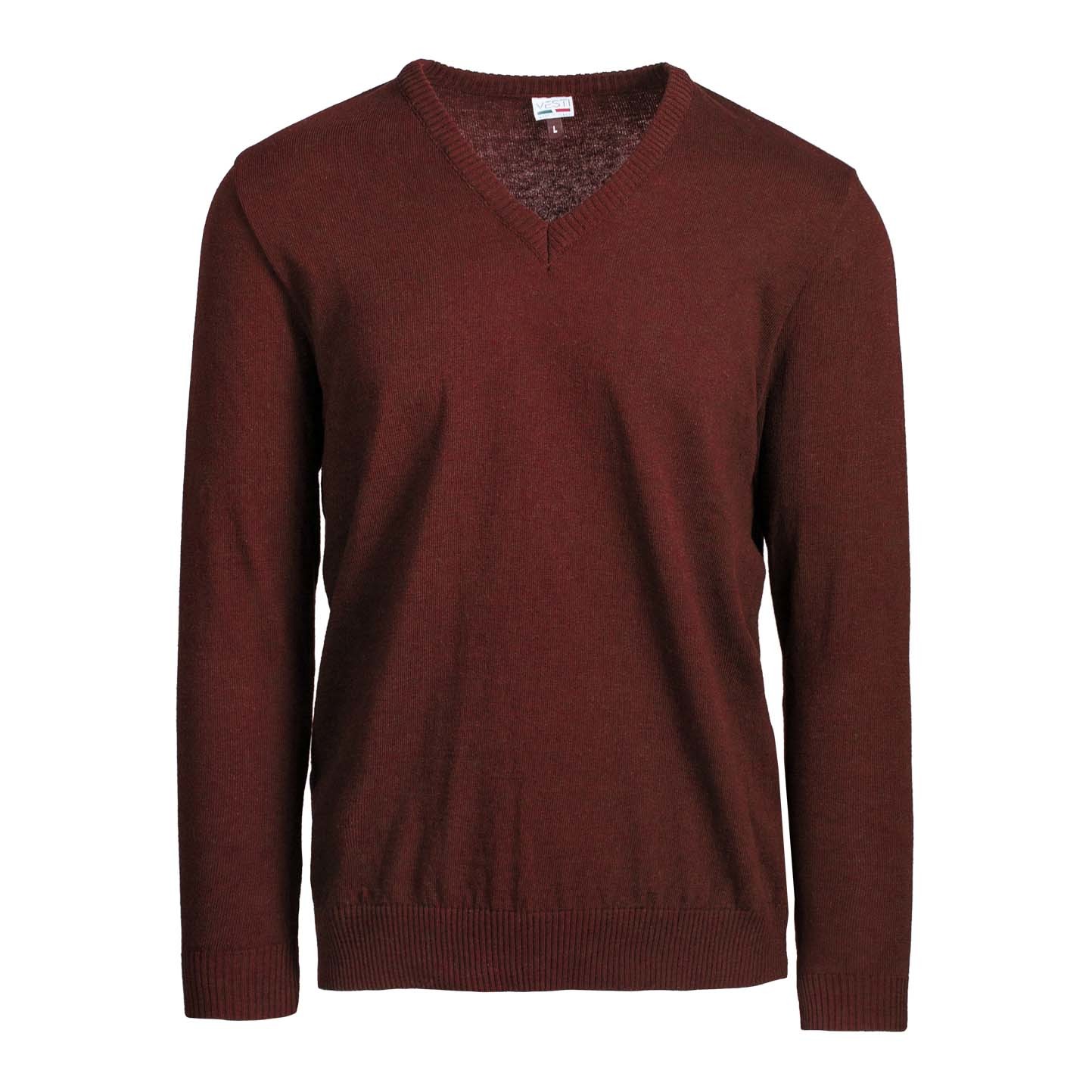 Pull à col en V pour enfants  - 078 - Bordeaux