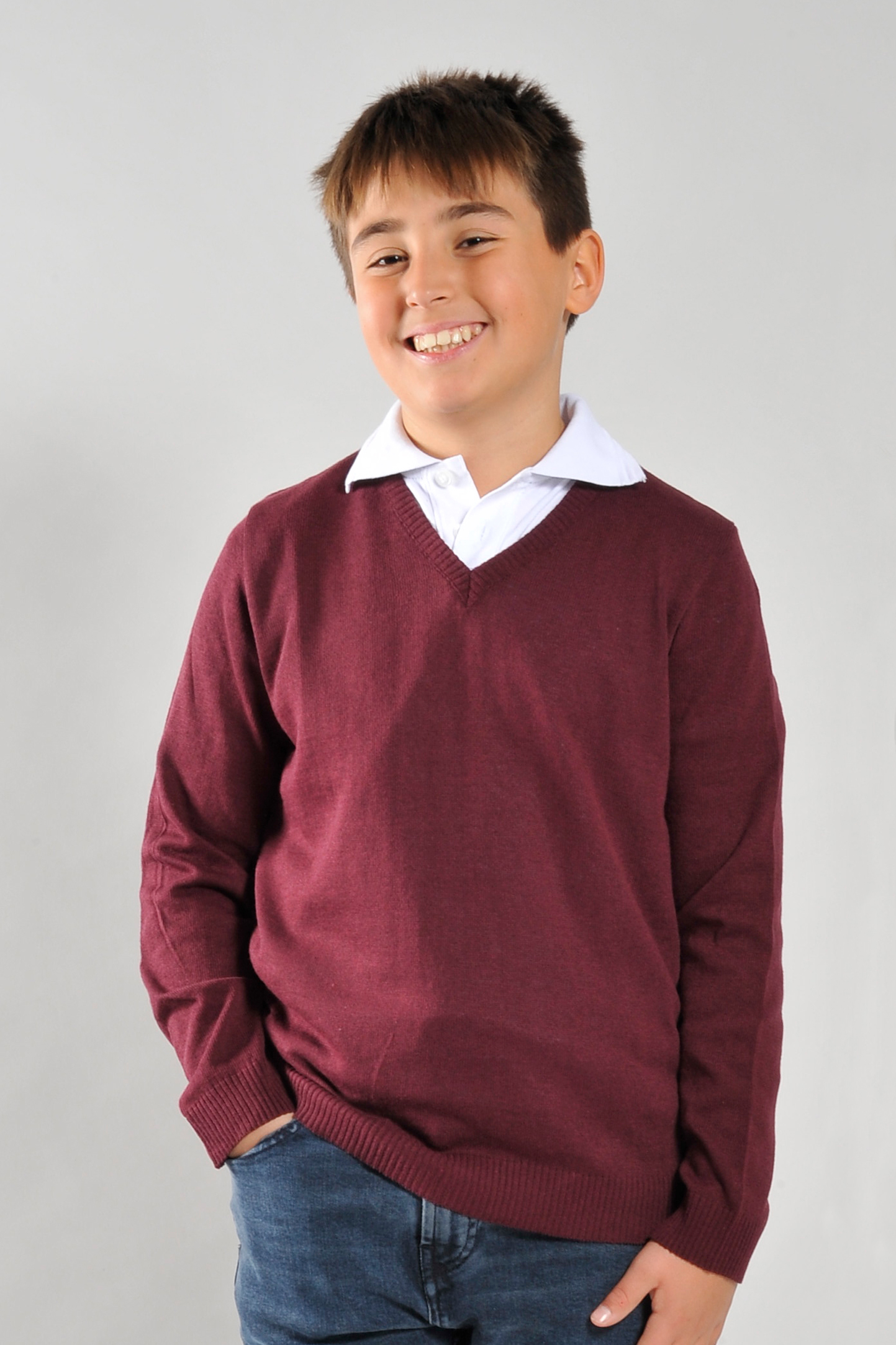 Pull à col en V pour enfants 