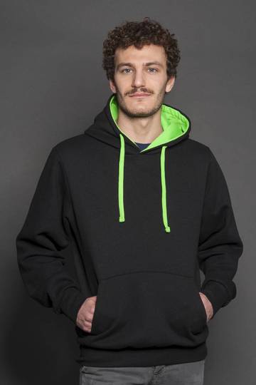 Sweat à capuche contrasté