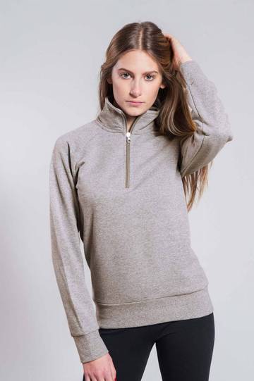 Sweat-shirt à col zippé pour femme