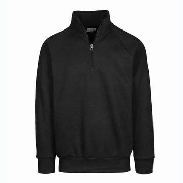 Sweat-shirt à col zippé en molleton français - 