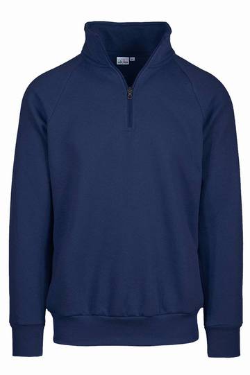 Sweat-shirt à col zippé en molleton français