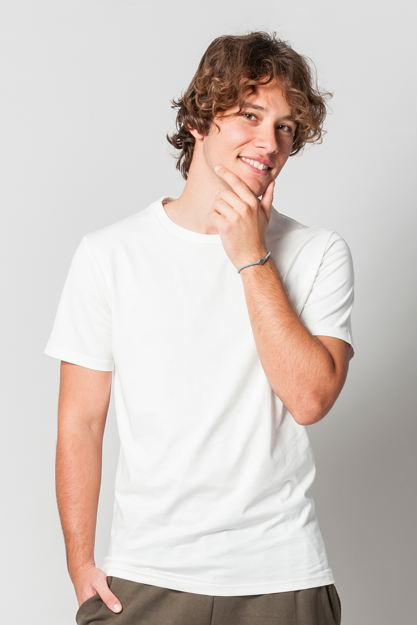 T-shirt bio à col rond et manches courtes