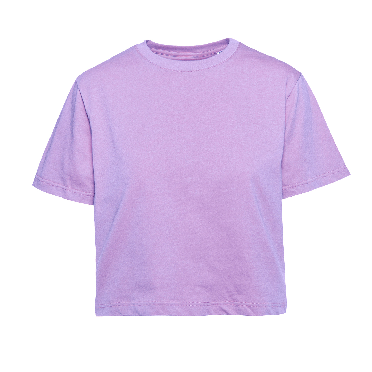 Pull à manches courtes et col rond pour femme - Lilas XS