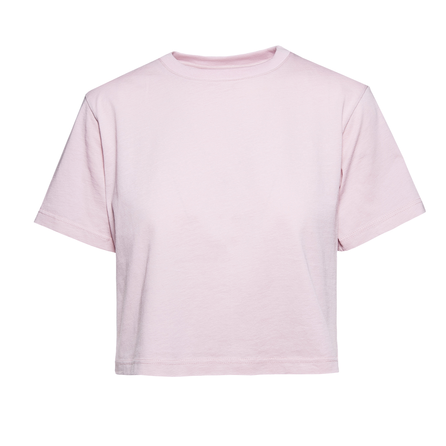 Pull à manches courtes et col rond pour femme - Rose XS