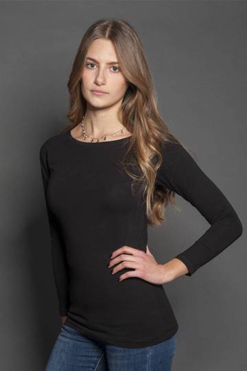 Pull à manches courtes et col rond pour femme