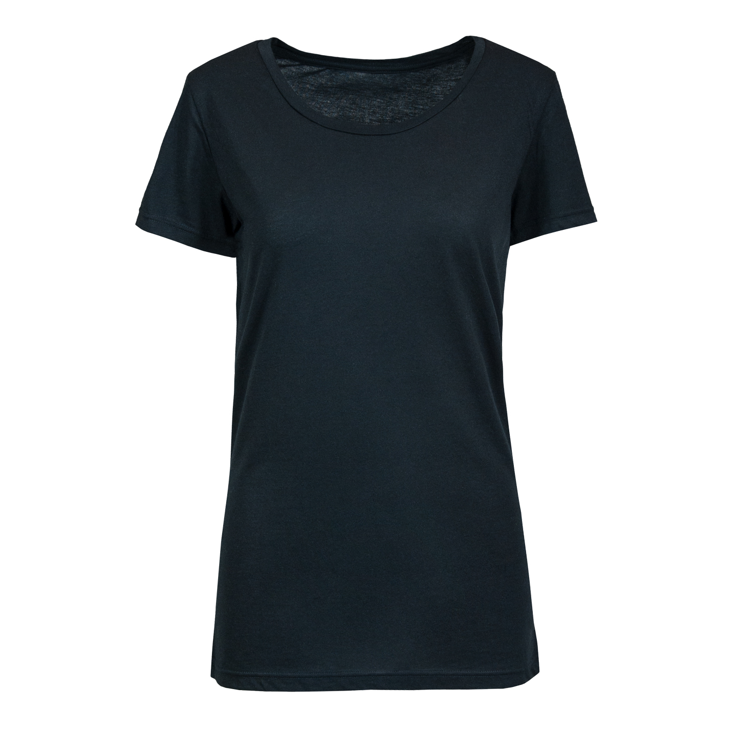 Pull en modal pour femme, col rond et manches courtes - 12 - Noir