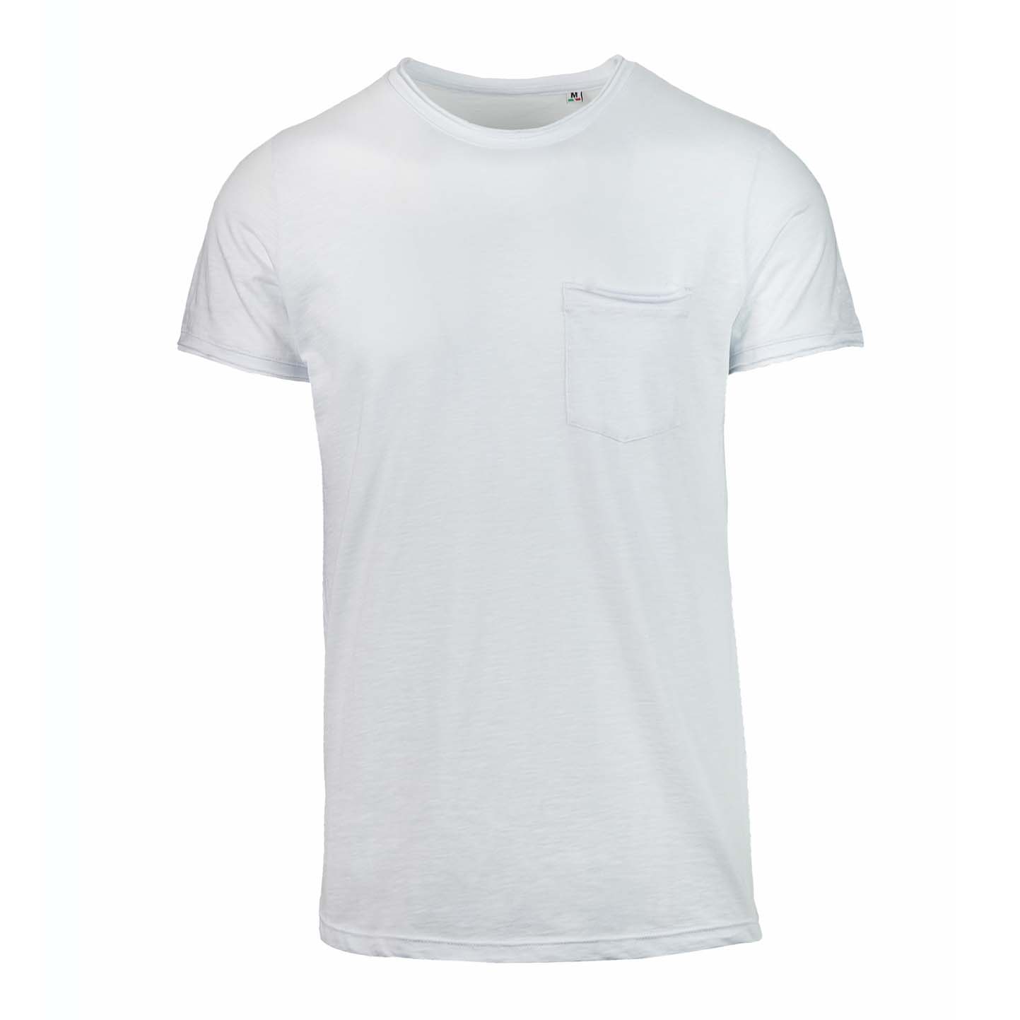 Pull à flammes avec poche, col rond, manches courtes, coupe brute, doublé - 99 - Blanc XS