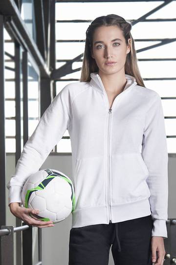 Veste polaire en molleton français pour femme avec longue fermeture éclair