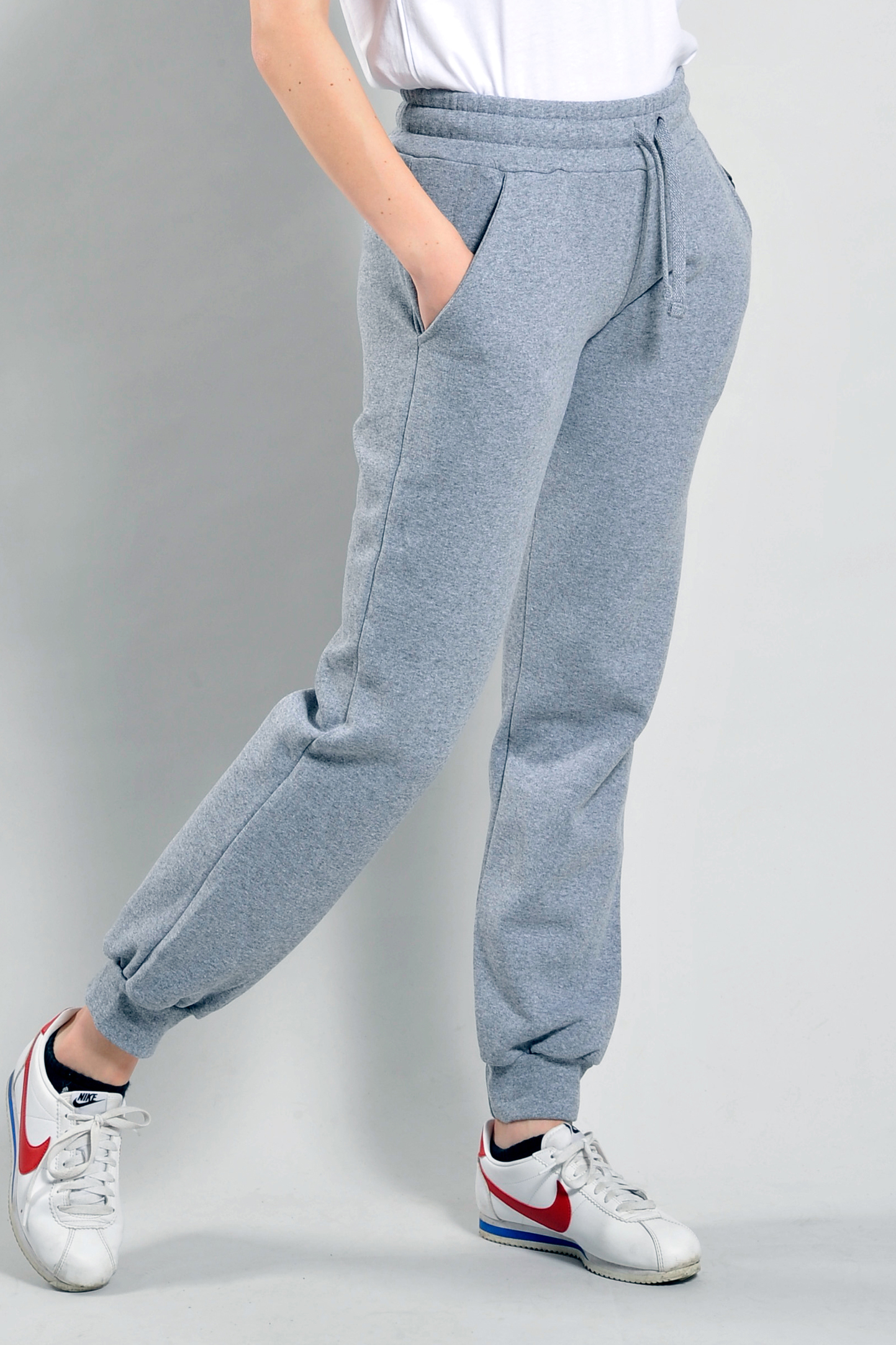 Pantalon en molleton éponge français pour femme  - Blanc XS