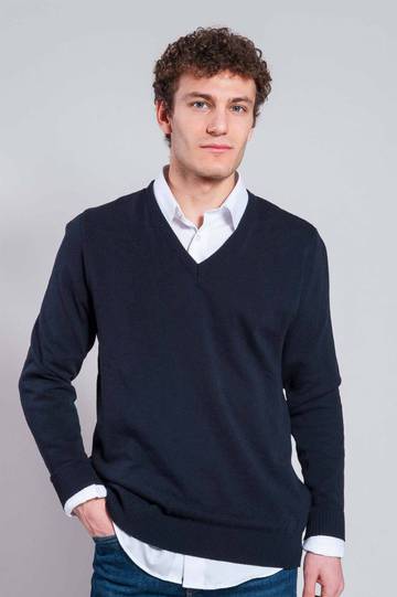 Pull unisexe à col en V