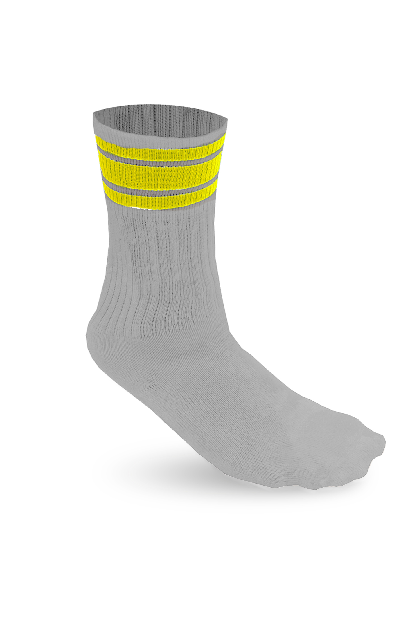 Chaussettes de sport 78/18/4% Cot/Pam/Ela Gris clair chiné Taille 35/38 - 0530 - Gris/Jaune fluorescent Taille 35/38