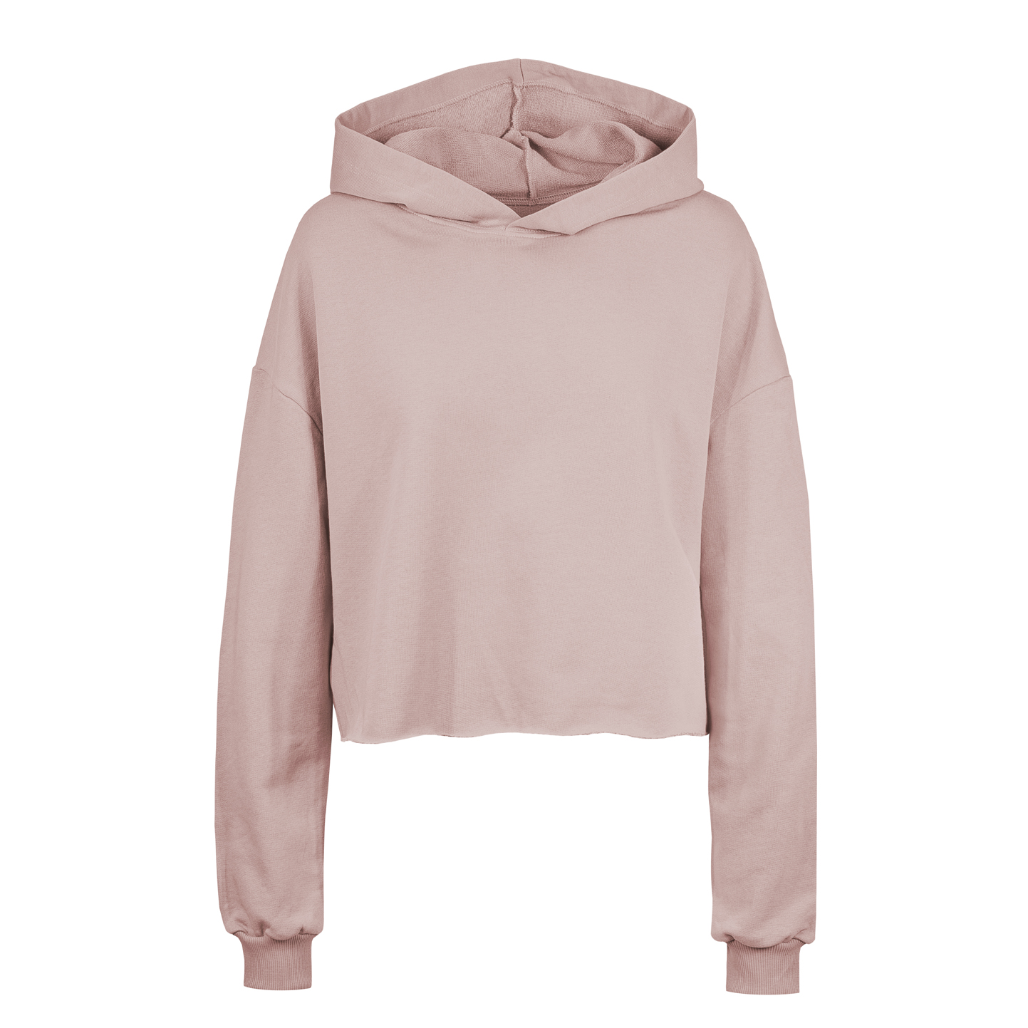 Amy sweat court femme à capuche French Terry - RP - Rose poudré XS