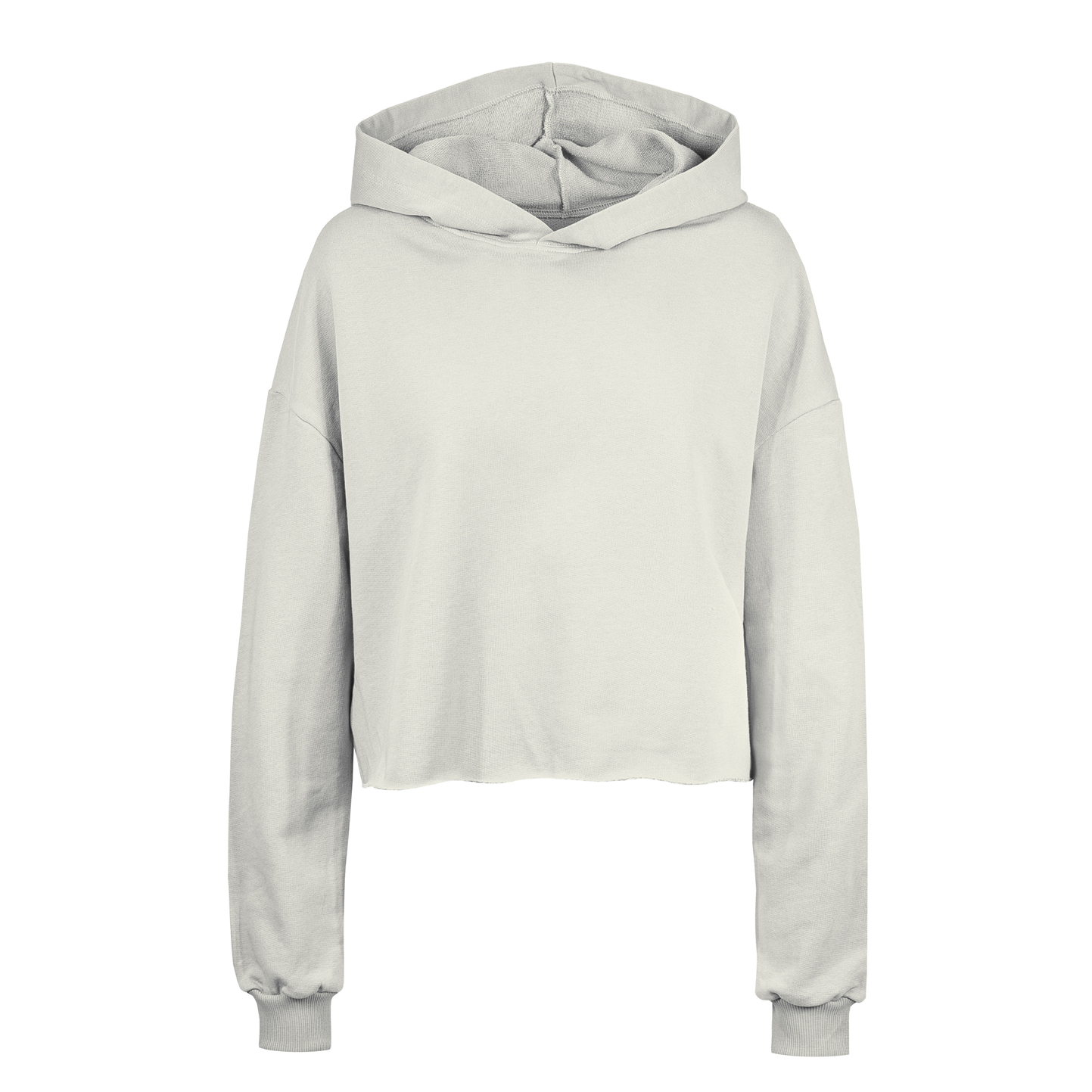 Amy sweat court femme à capuche French Terry - 98 - Crème Blanc S