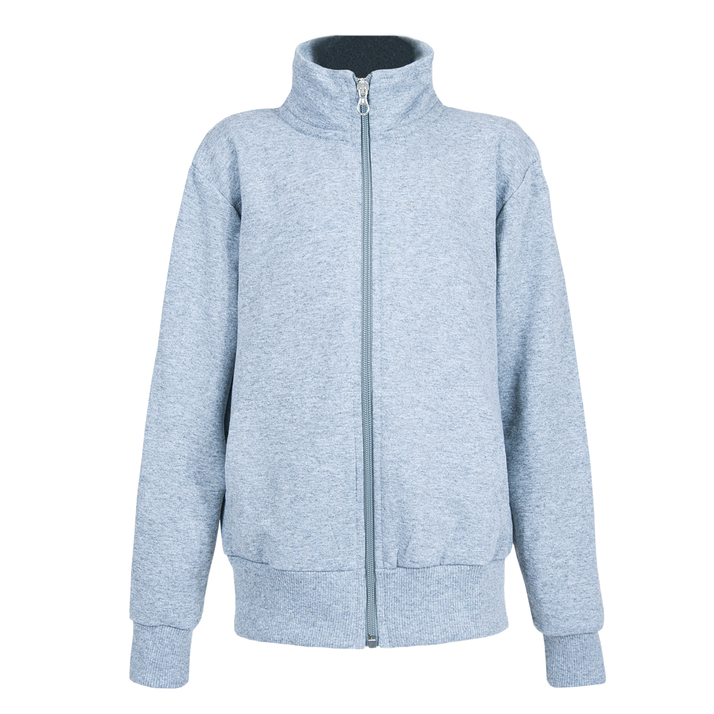 Sweat zippé enfant en tissu stretch - 75 - Cendre