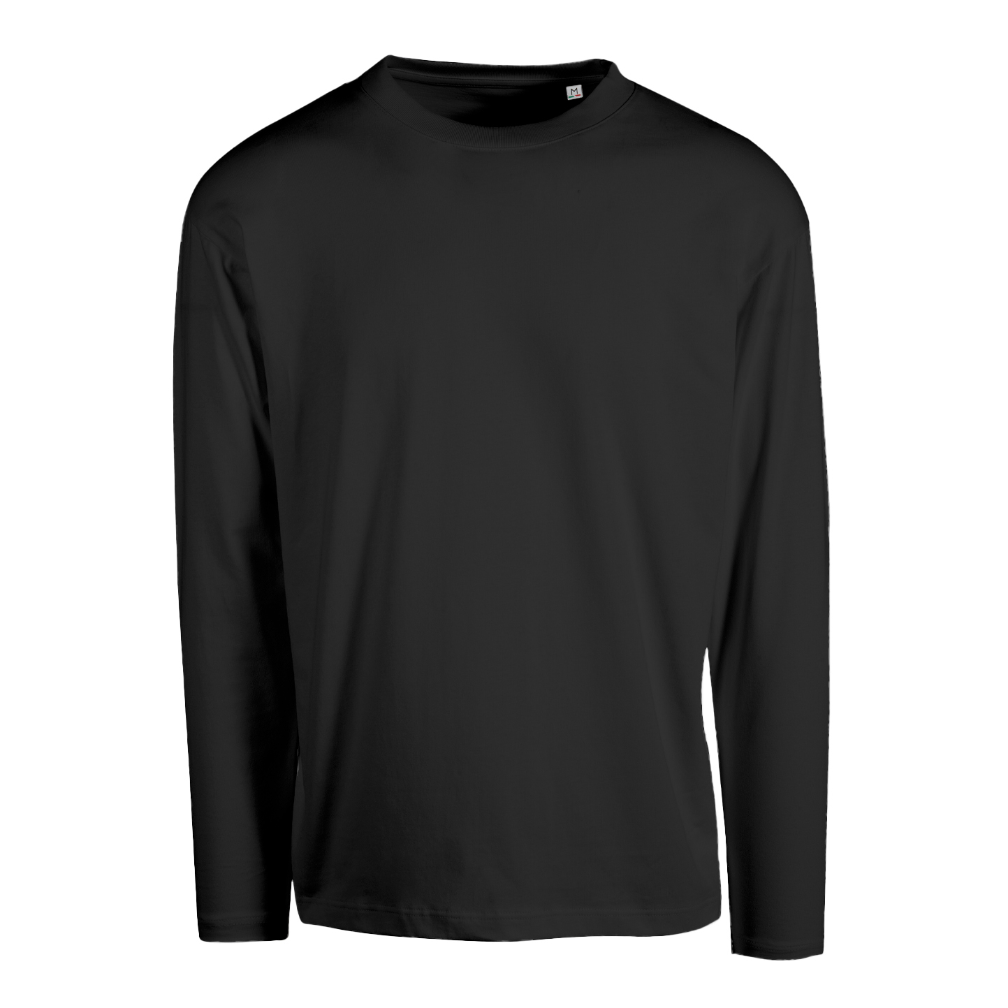 T-shirt oversize unisexe à manches longues - 12 - Noir