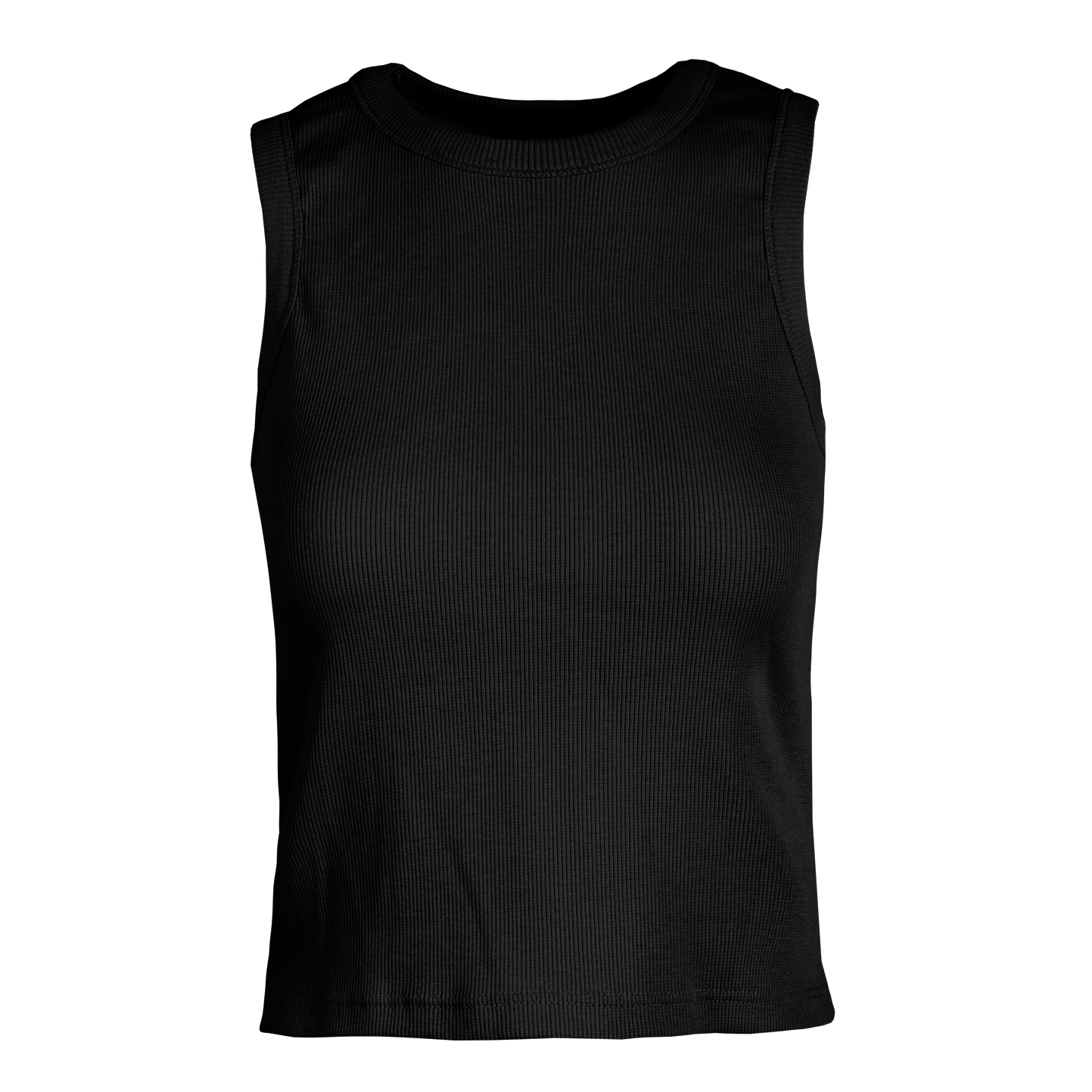 Débardeur femme côtelé stretch - 12 - Noir