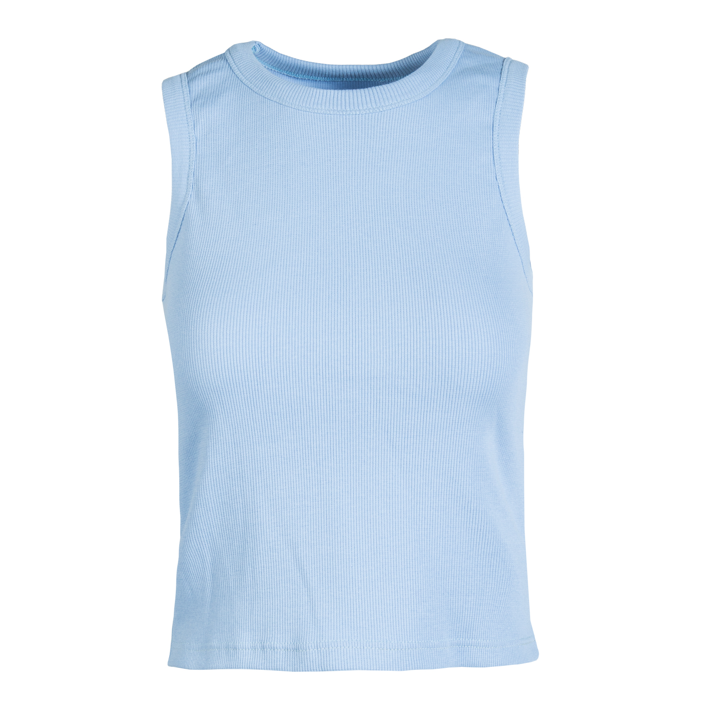 Débardeur femme côtelé stretch - 31 - Céleste