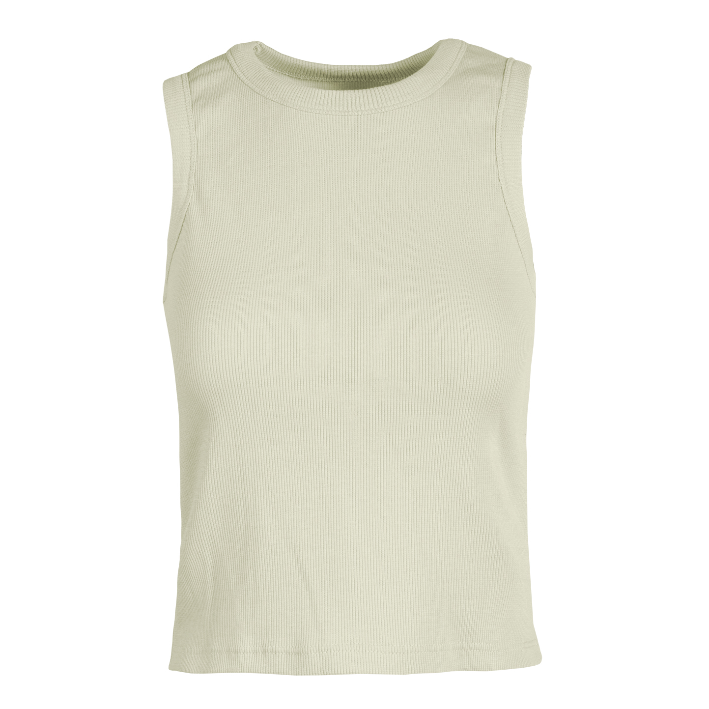 Débardeur femme côtelé stretch - 38 - Crème XS NOUVEAU