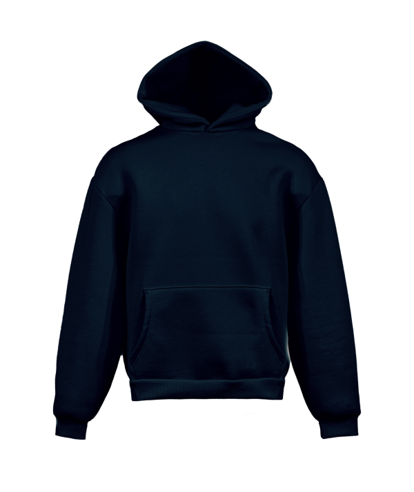 Sweat boxy doux à capuche - NY - Bleu marine XS 3/4 ans
