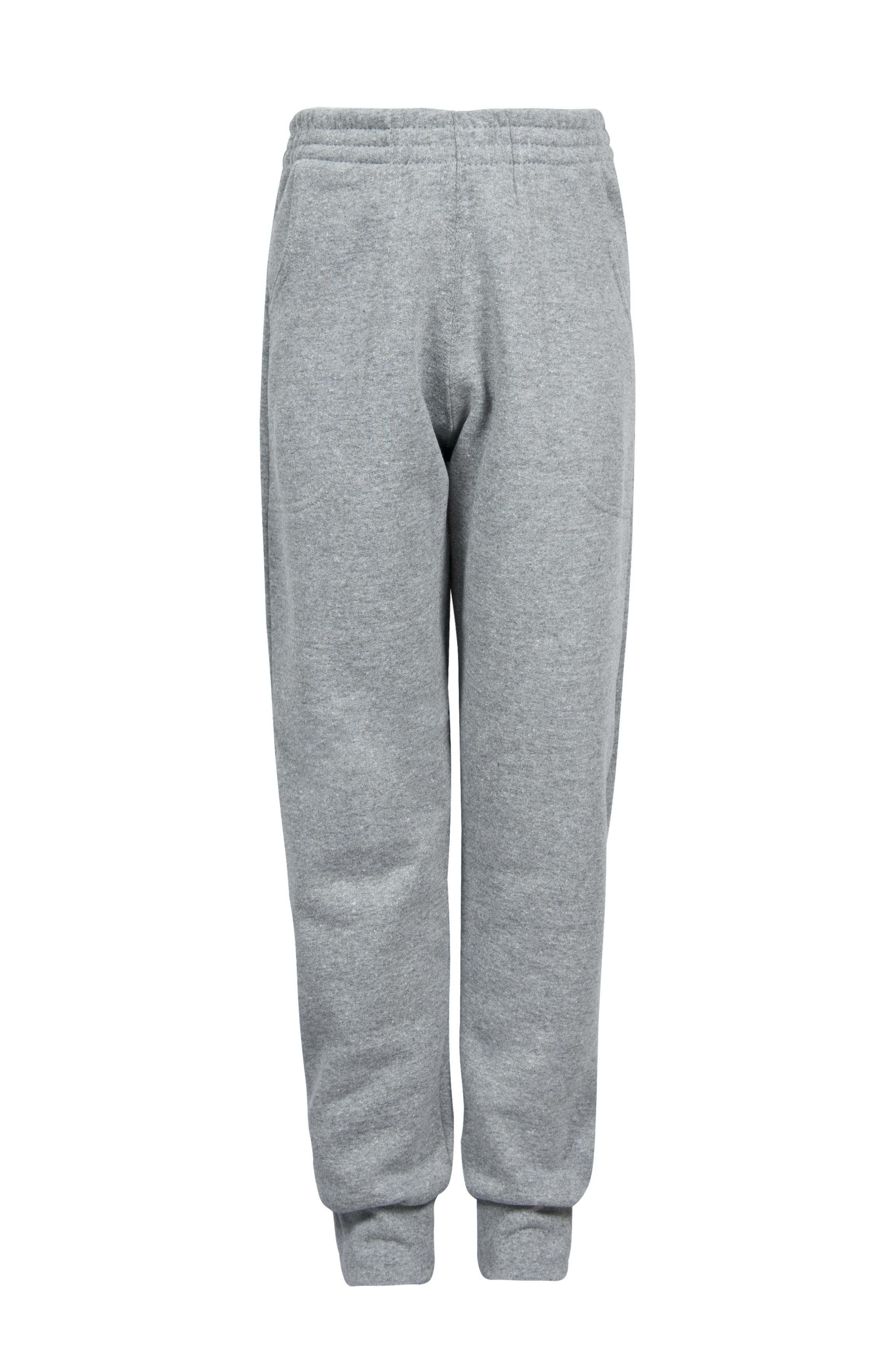 Pantalon de survêtement enfant à bas côtelés - Cendre
