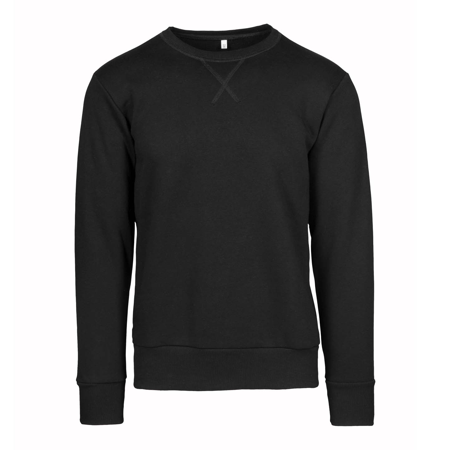 Sweat-shirt à col rond - 12 - Noir