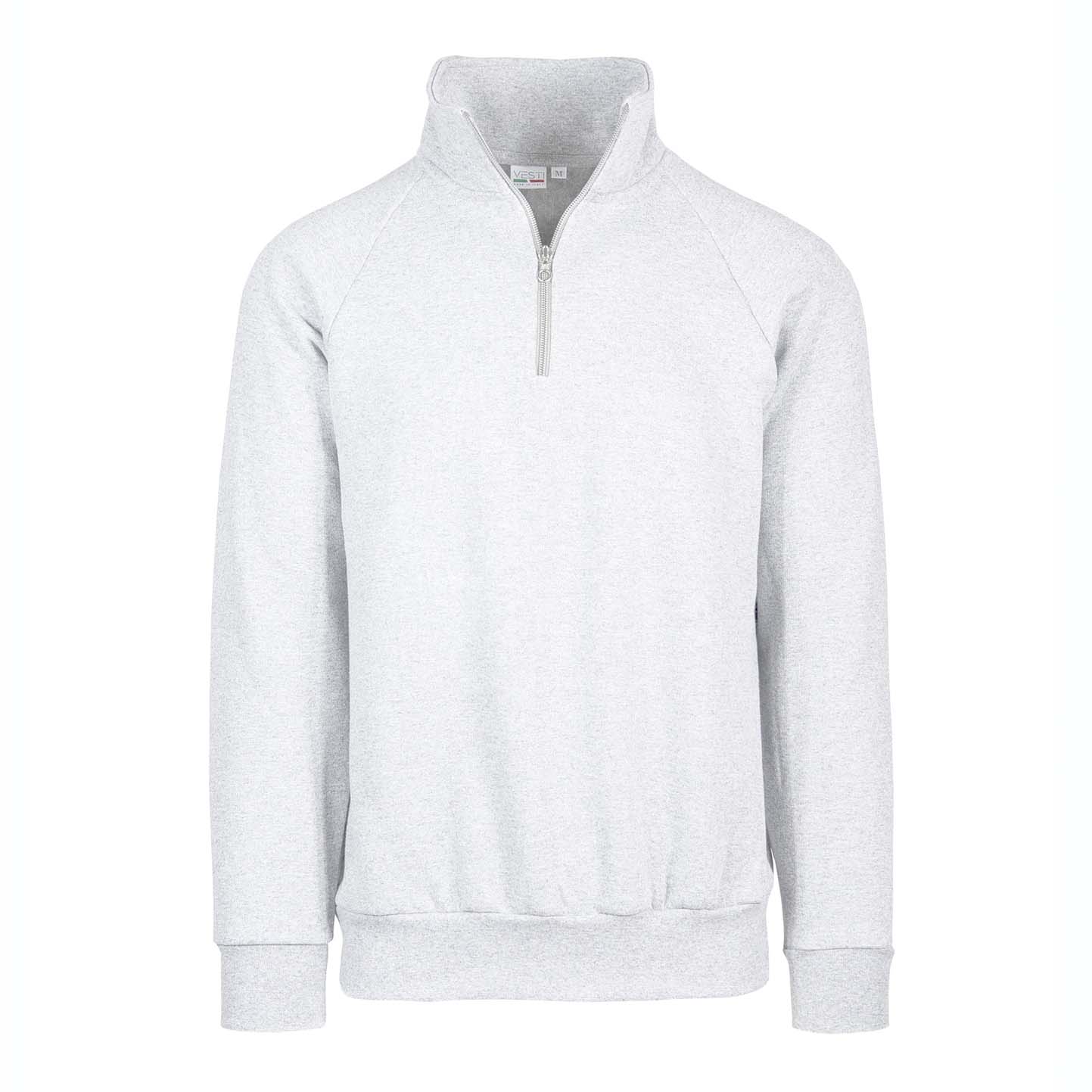 Sweat-shirt à col zippé - 99 - Blanc XS