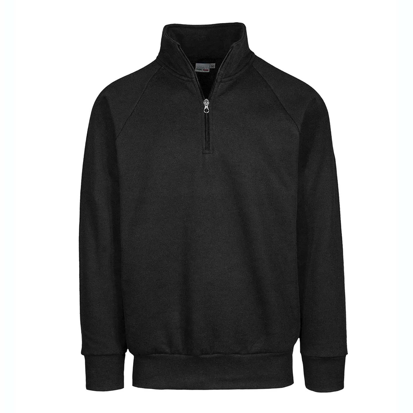 Sweat-shirt à col zippé - 12 - Noir