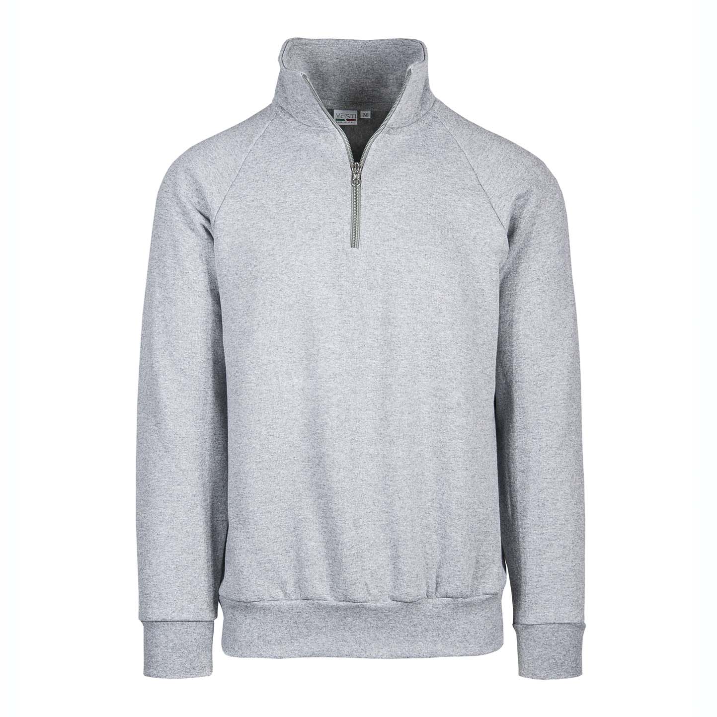 Sweat-shirt à col zippé - 75 - Cendre