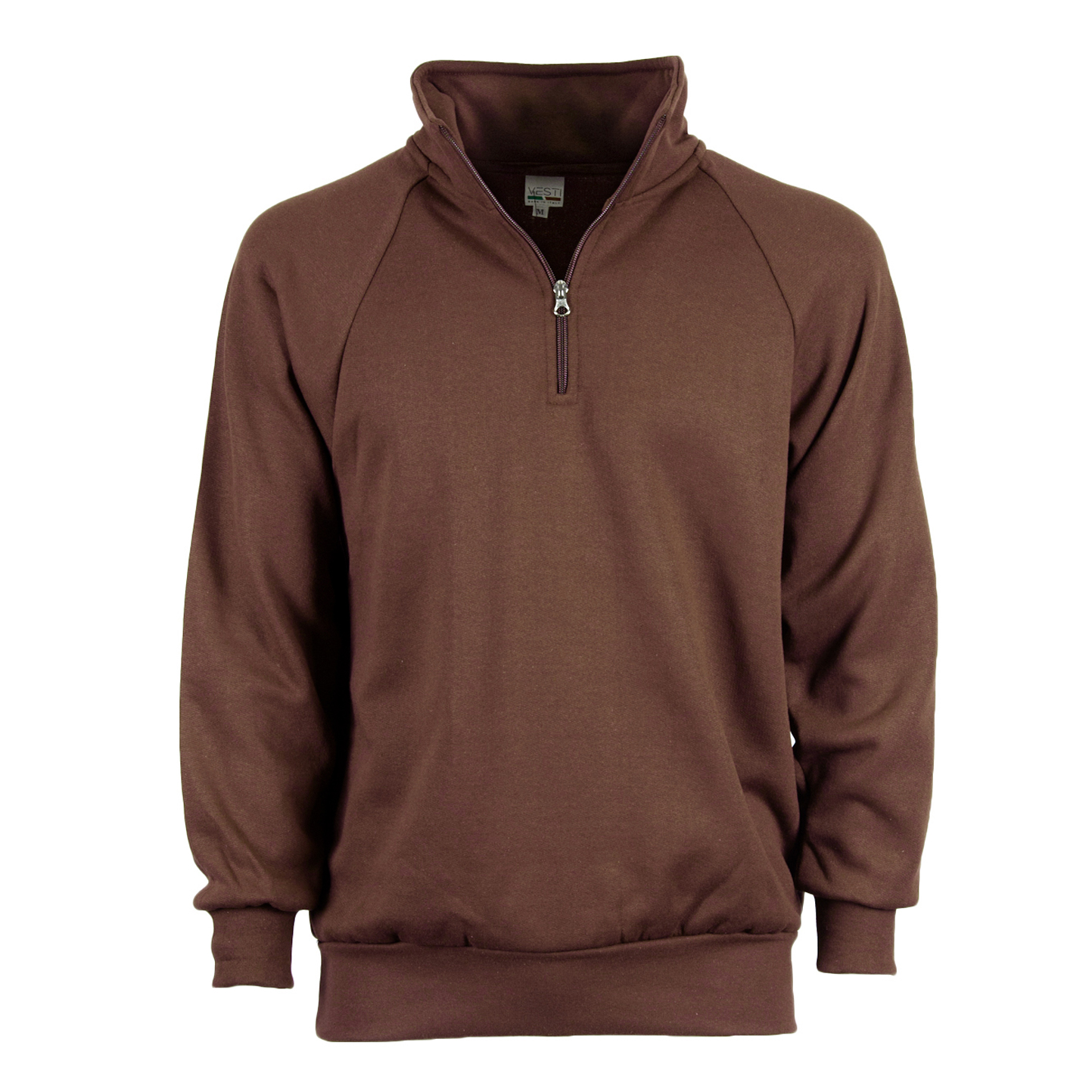 Sweat-shirt à col zippé - 50 - Marron XS