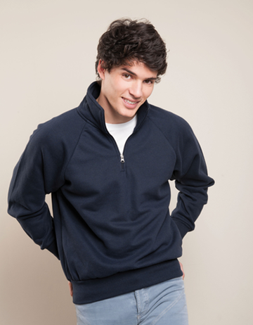 Sweat-shirt à col zippé