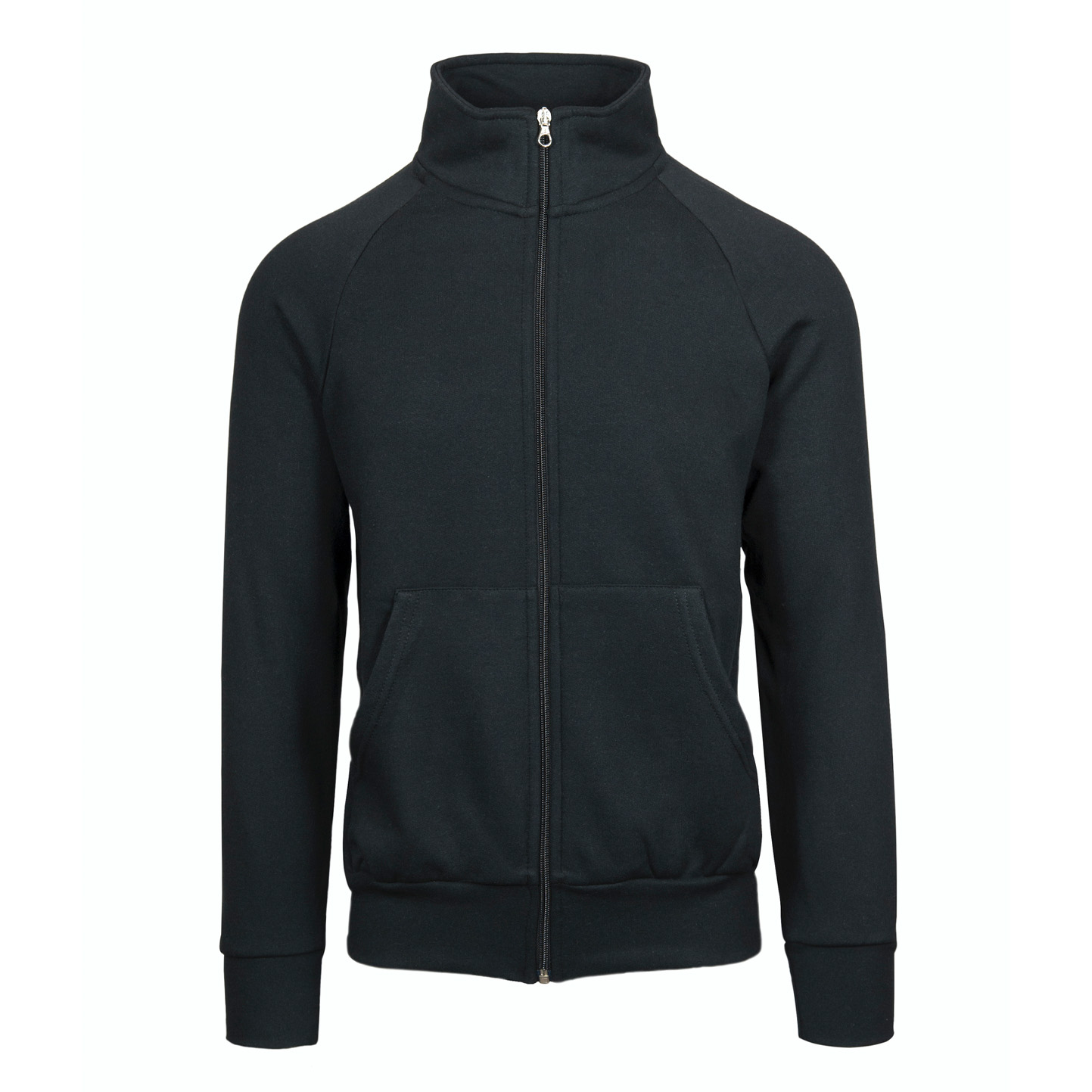 Veste sweat-shirt longue à fermeture éclair - 12 - Noir