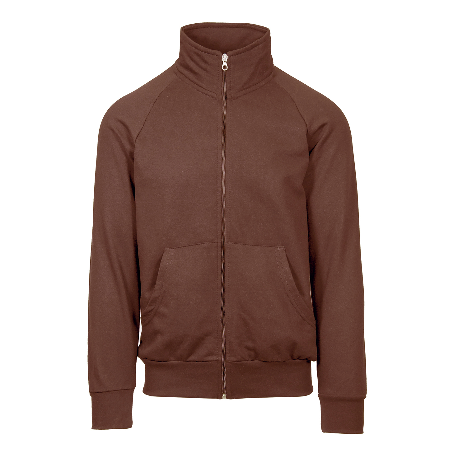 Veste sweat-shirt longue à fermeture éclair - 50 - Marron XS