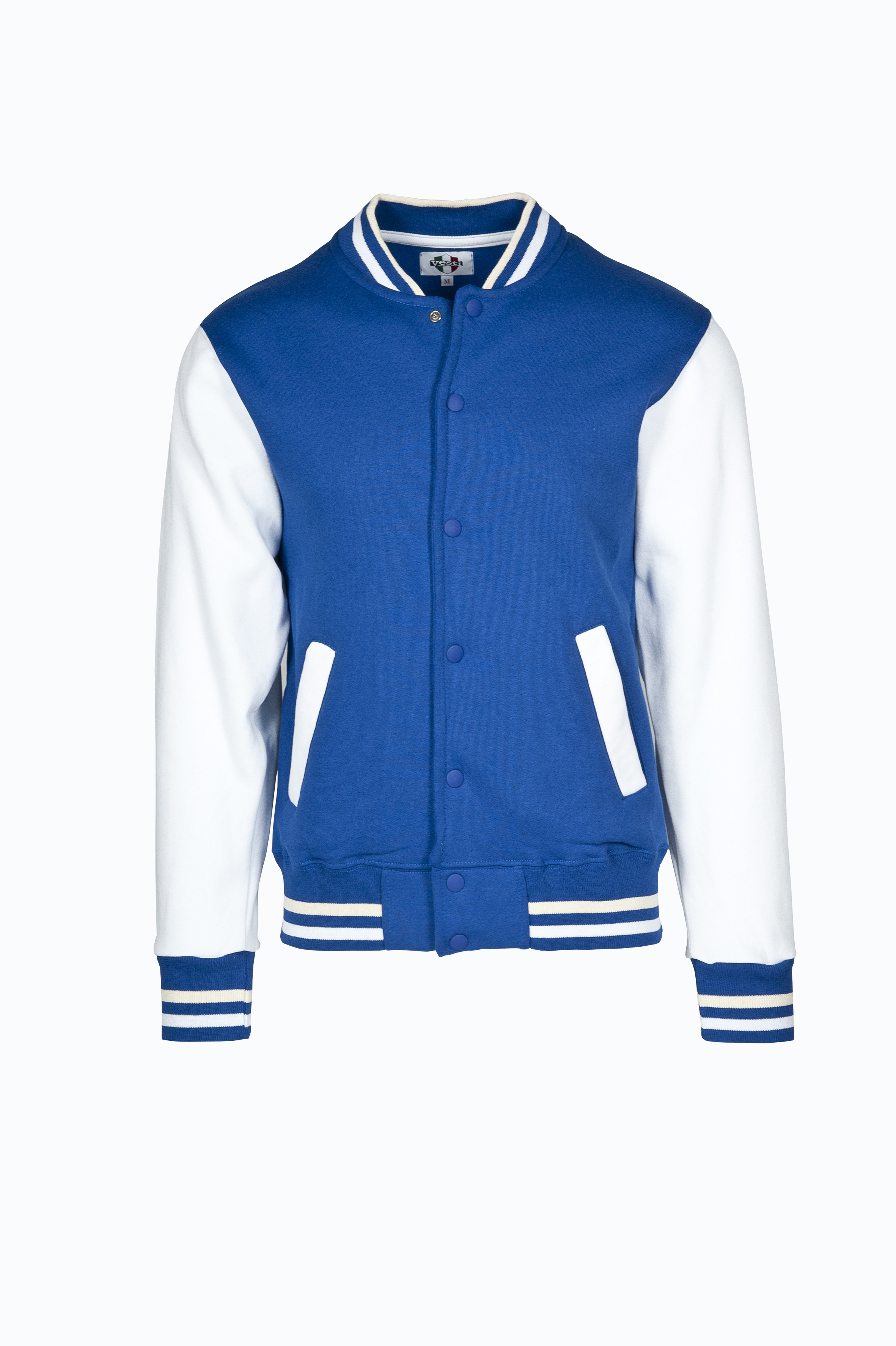 Blouson aviateur bicolore 70/30% coton/polaire 300 g/m² Noir/Gris cendré S - 2799 - Royal Sport/Blanc S 5/6 ans