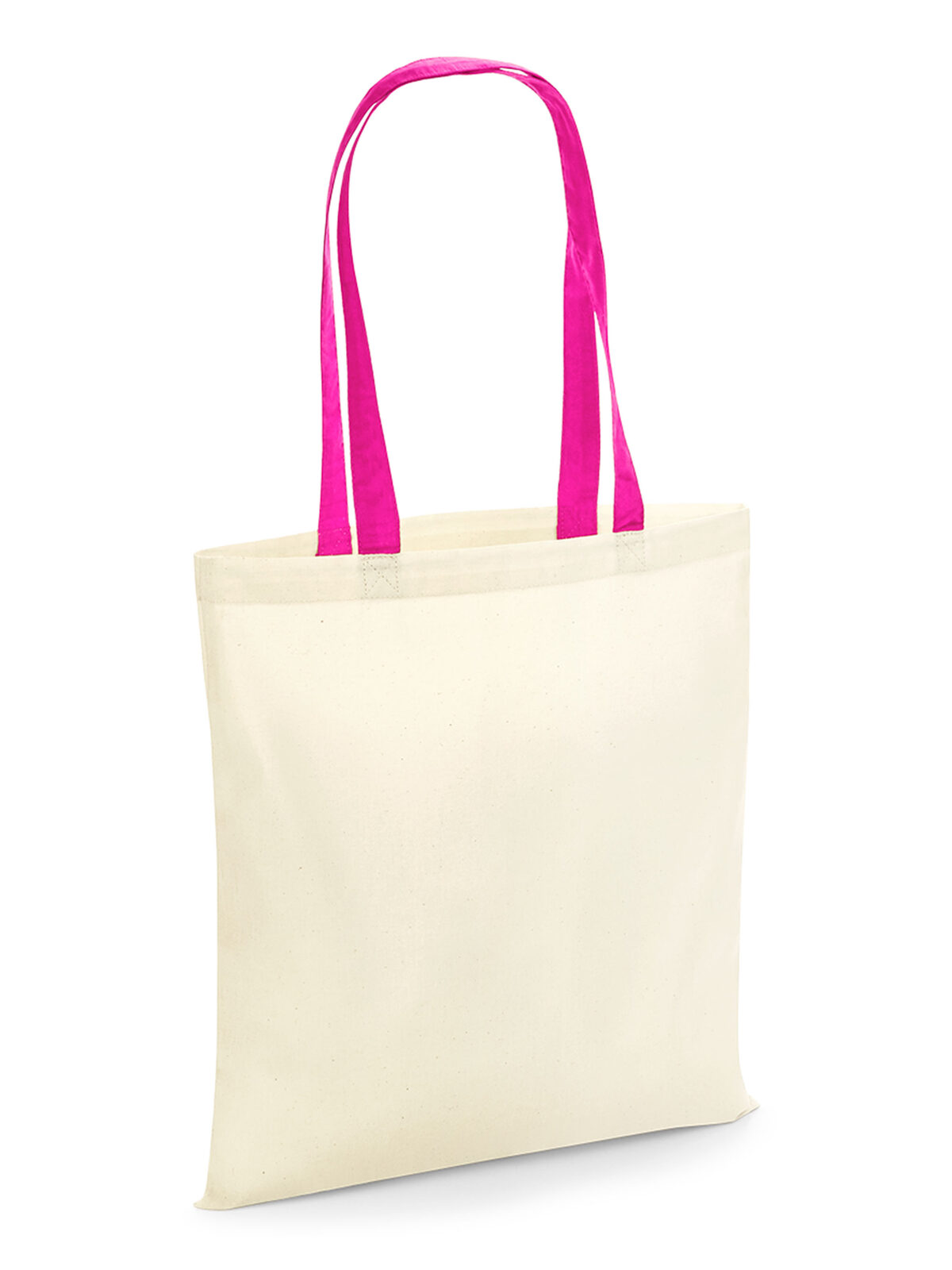 Sac réutilisable - Anses contrastées - 057 - Fuchsia Naturel