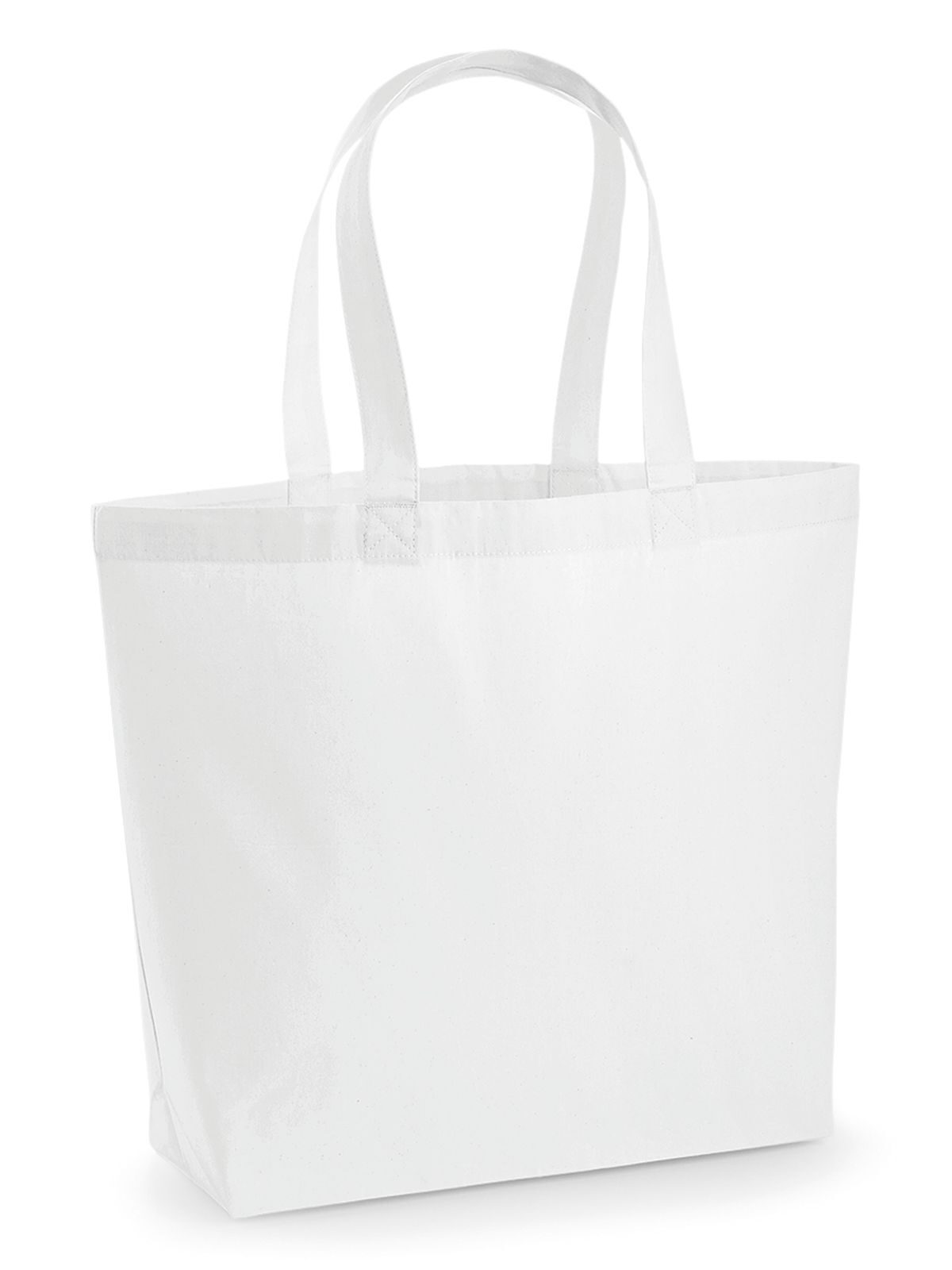Sac cabas maxi en coton premium - WHI - Blanc