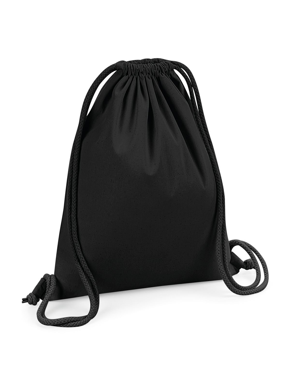 Sac de sport en coton biologique de qualité supérieure - BLK - Noir