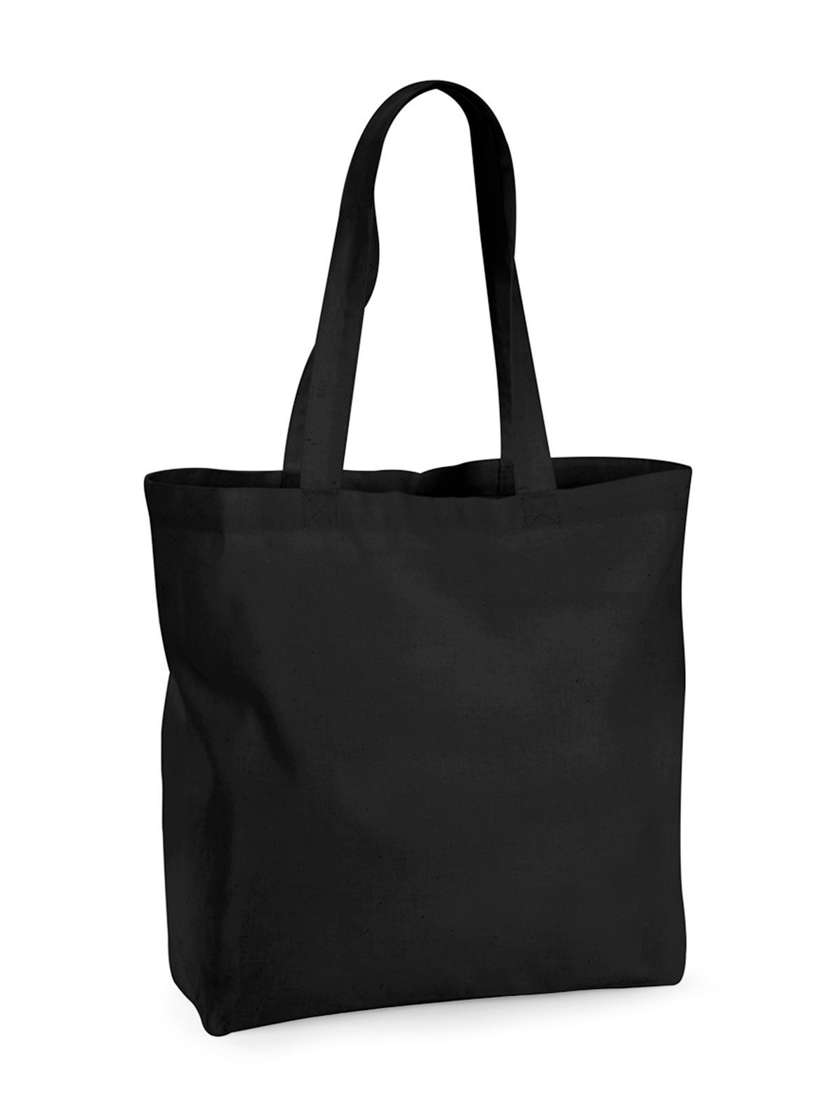 Sac cabas maxi en coton biologique de qualité supérieure - BLK - Noir