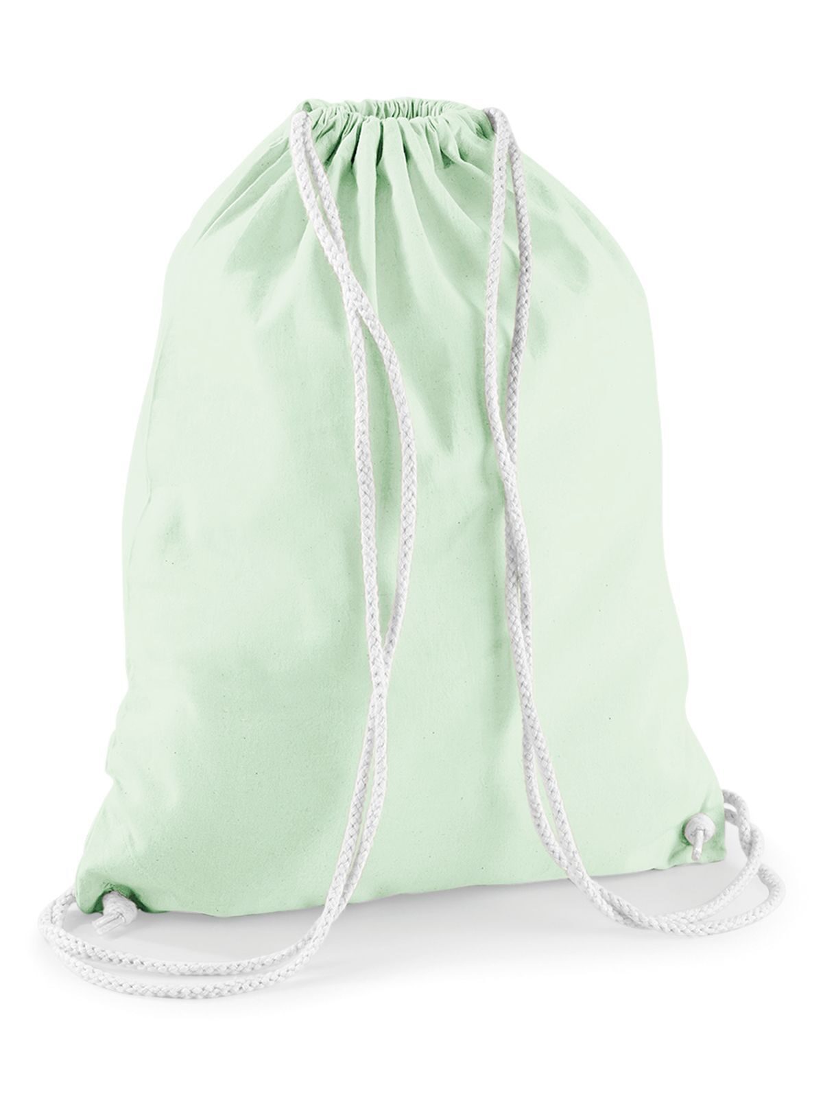 Sac de sport en coton - 563 - Menthe Pastel-Blanc