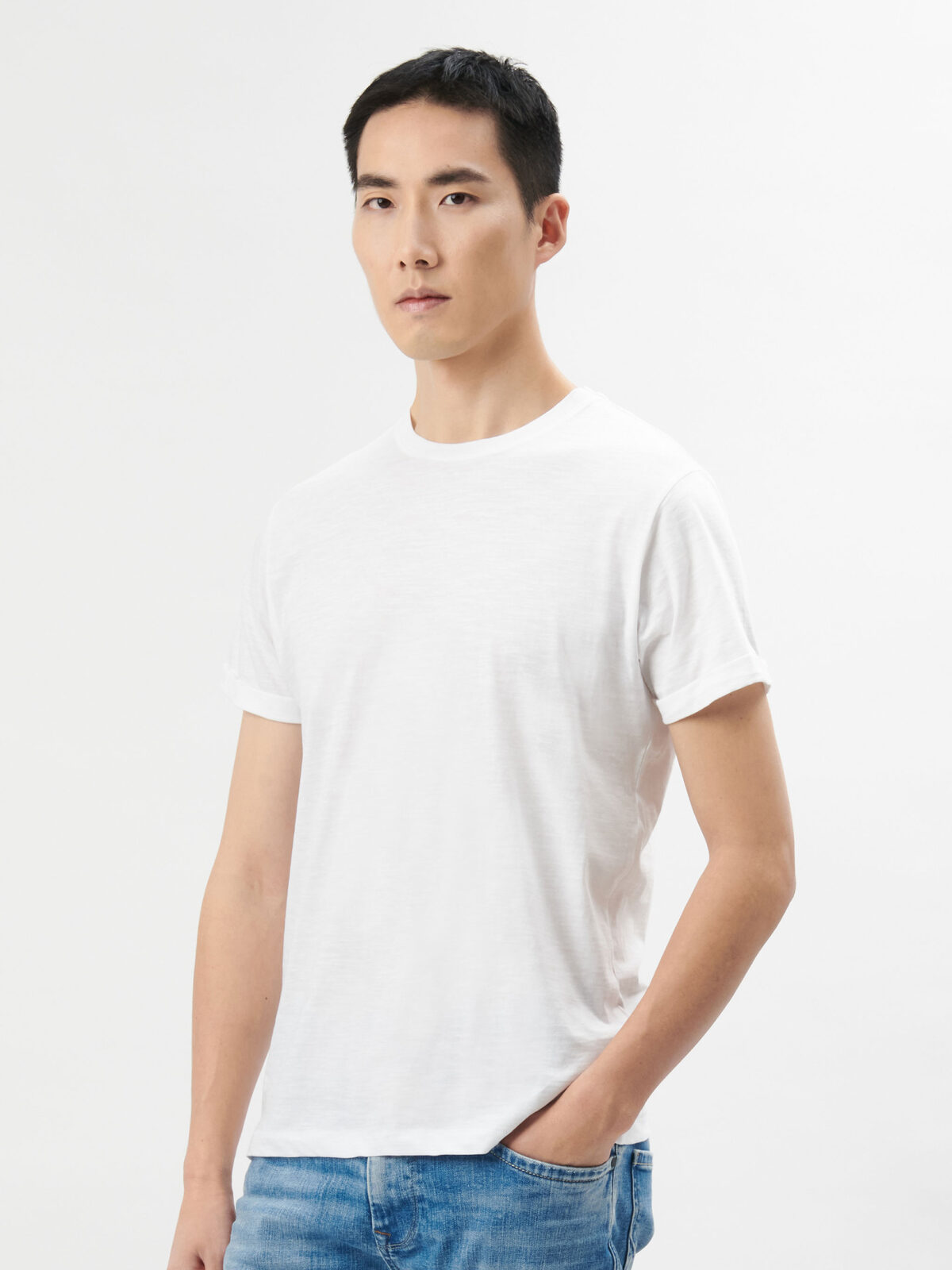 T-shirt homme en jersey flammé