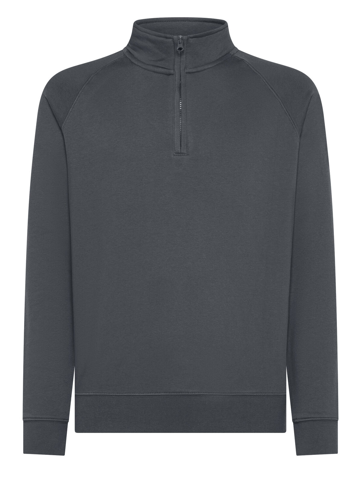 Sweat à col zippé raglan - DG - Gris foncé